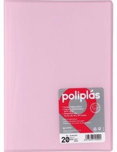 CARPETA Fº 40 FUNDAS SOLDADAS TRANSLUCIDAS ROSA SOFT